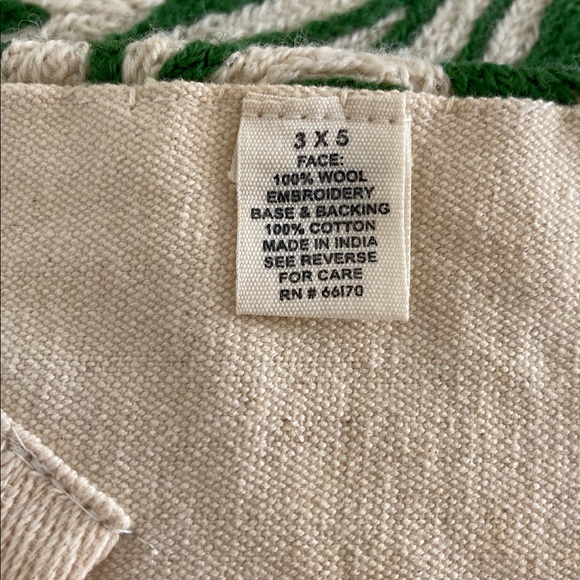 Gorgeous * Rare * Anthropologie Peacock Wool Rug - Picture 8 of 8